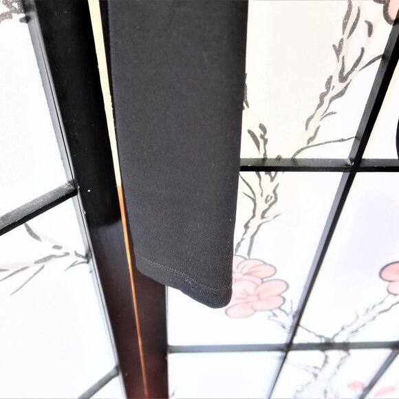 BCBGeneration Black V Neck Tie Love Sleeve Leotard Size Medium - Picture 3 of 9